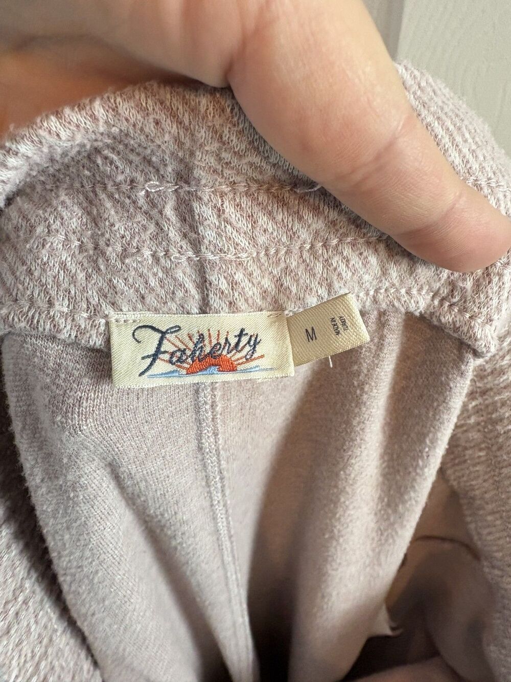 Faherty Legend Lounge Full Zip Set Blush Pink 2 Piece Set - 553 - Picture 10 of 10